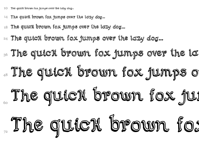 Semi Cursive Gut font waterfall